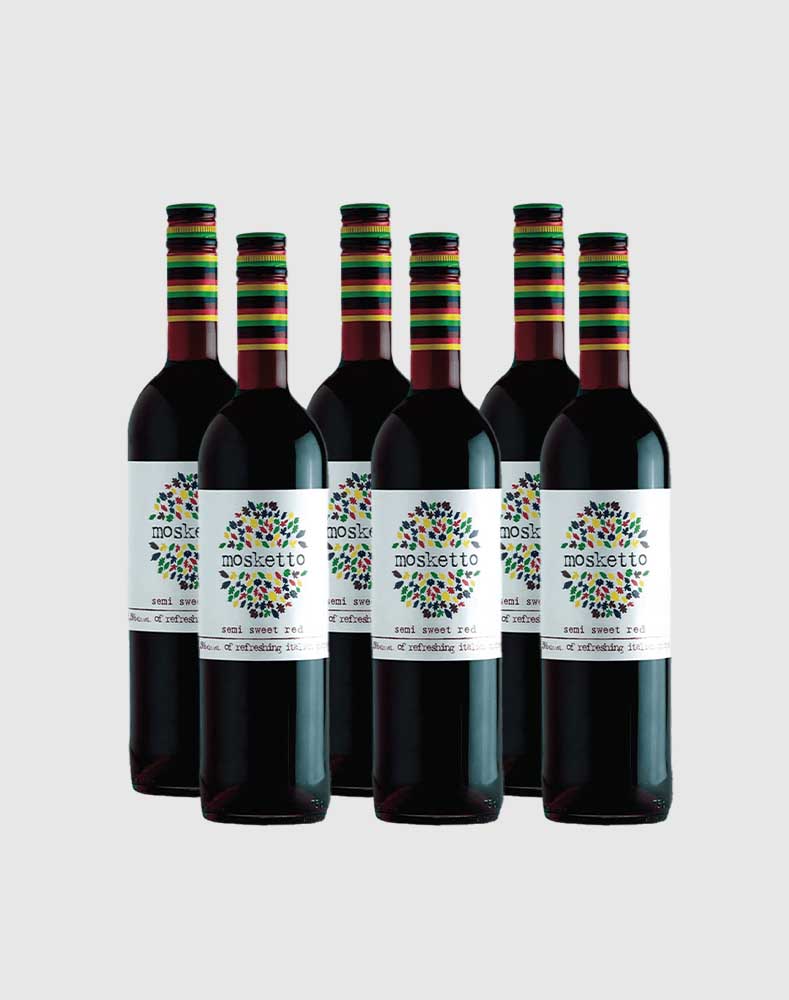 Mosketto Red Low Alcohol Wine Case (6 Bottles)